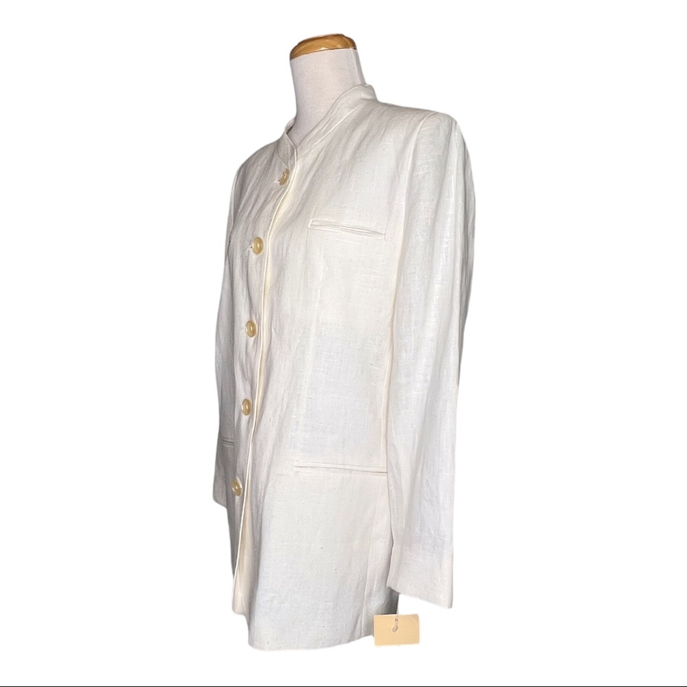 Harvé Benard By Benard Holtzman Vintage Linen Kimono Jacket Made in Ukraine NWT - Picture 5 of 13